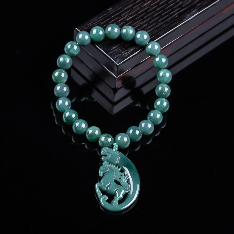 Jewelry & Watches Spółka Z Ograniczoną Odpowiedzialnością Sp Z Oo - Bracciale in Giada Naturale Blu Acqua
