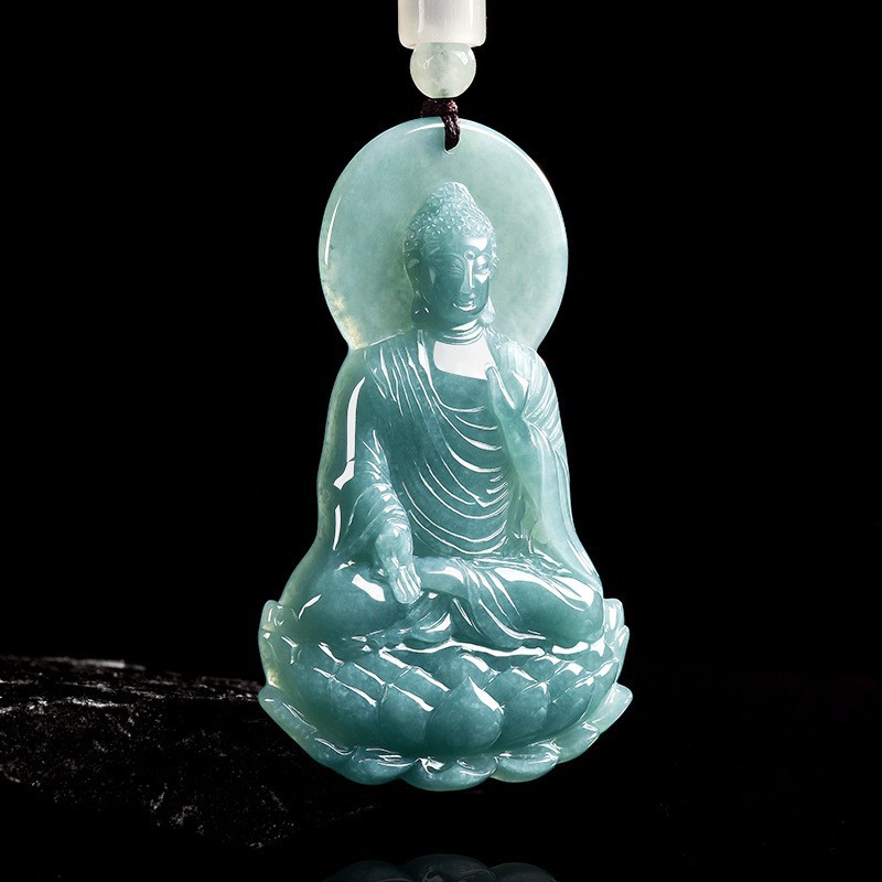 Luxury Gifts Jewelry & Watches Namfleg Mostar - Collana con Pendente Buddha in Giadeite