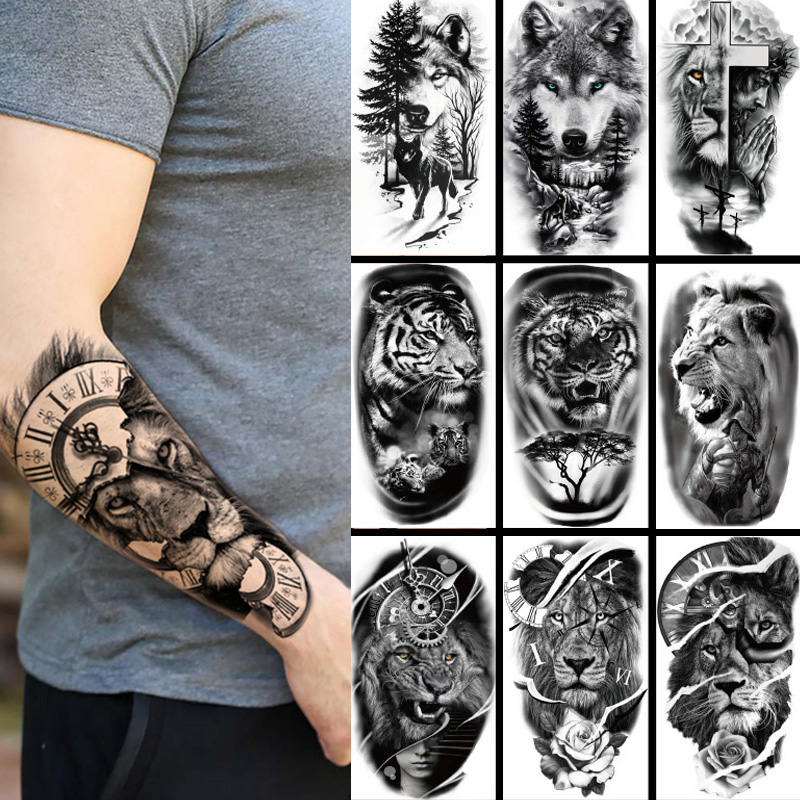 Wolf Jewelry & Watches Tampa Reviews - Autoadesivo del tatuaggio temporaneo impermeabile foresta