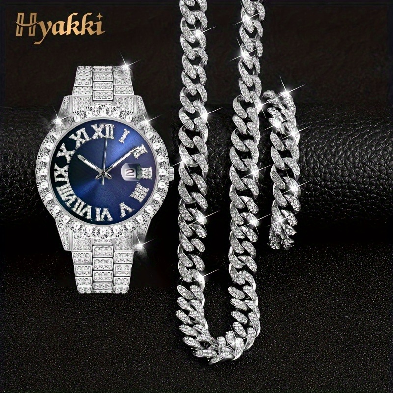Icebox Jewelry Watches - Set di orologi blu argento moda
