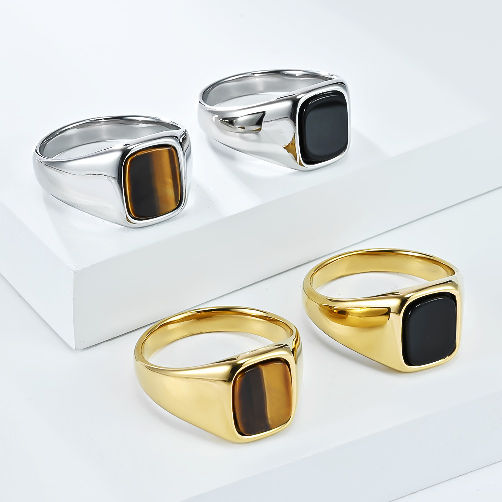 Mens Signet Ring - Nuovo Anello Sigillo da Uomo in