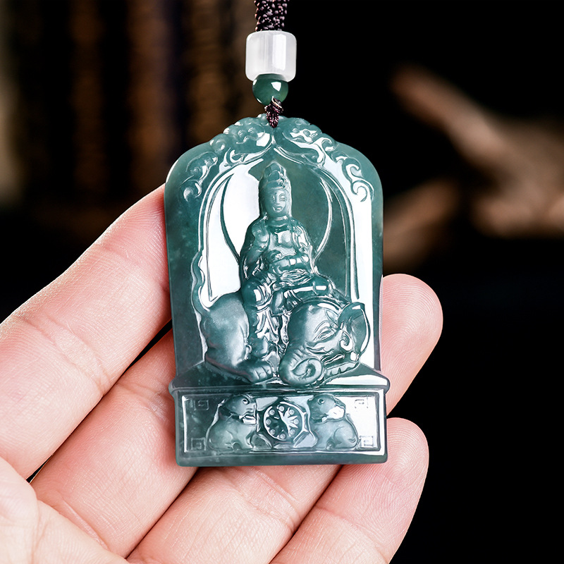 Jewelry & Watches Spółka Z Ograniczoną Odpowiedzialnością Sp Z Oo - Collana con Ciondolo Guanyin in Giadeite