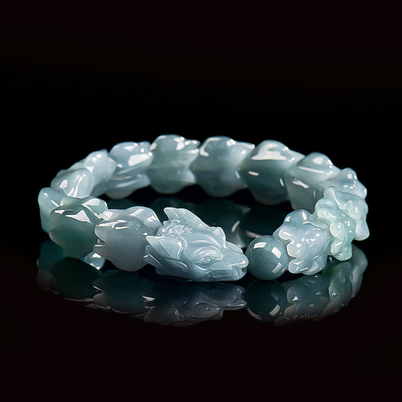Jewelry & Watches Spółka Z Ograniczoną Odpowiedzialnością Sp Z Oo - Bracciale Drago in Giadeite Birmana Blu,