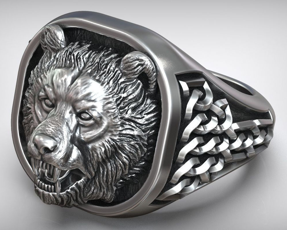 Ornamento Nordico a Forma di T - Mens Signet Ring recensione e prezzo
