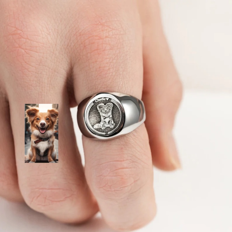 Anello con incisione personali - Mens Signet Ring recensione e prezzo