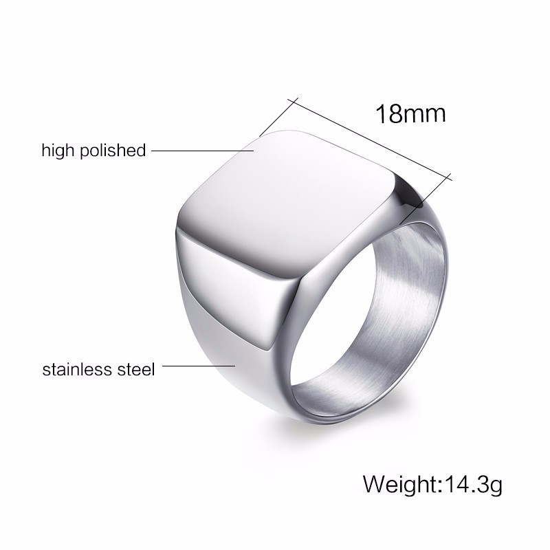 Vnox Trasporto Timbro Personal - Mens Signet Ring recensione e prezzo