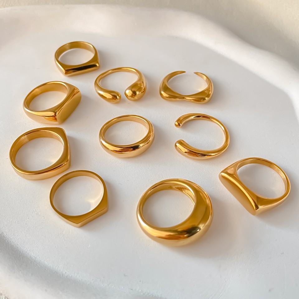 Anelli a fascia spessa in acci - Mens Signet Ring recensione e prezzo