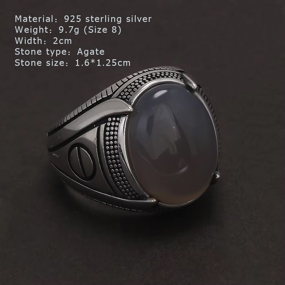 Anello con sigillo in agata in - Mens Signet Ring recensione e prezzo