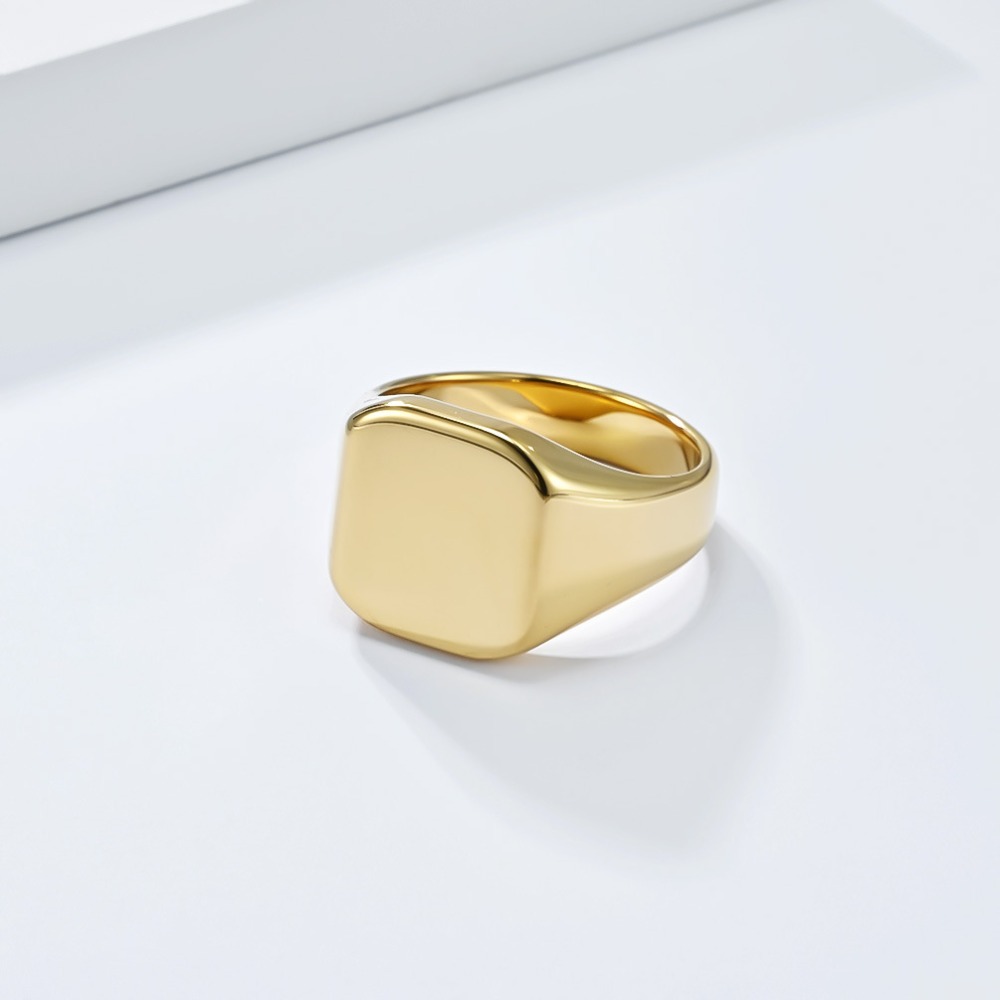 Somen Anello quadrato in carbu - Mens Signet Ring recensione e prezzo
