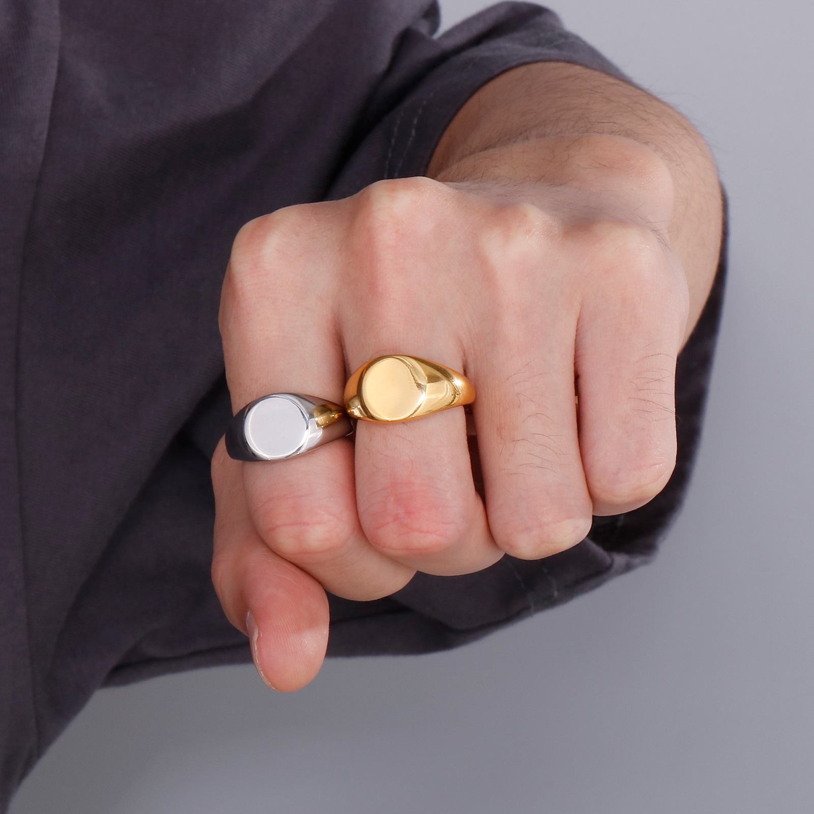 Anello con sigillo Anello in a - Mens Signet Ring recensione e prezzo