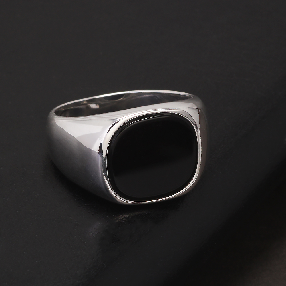 Anello con sigillo in onice ne - Mens Signet Ring recensione e prezzo