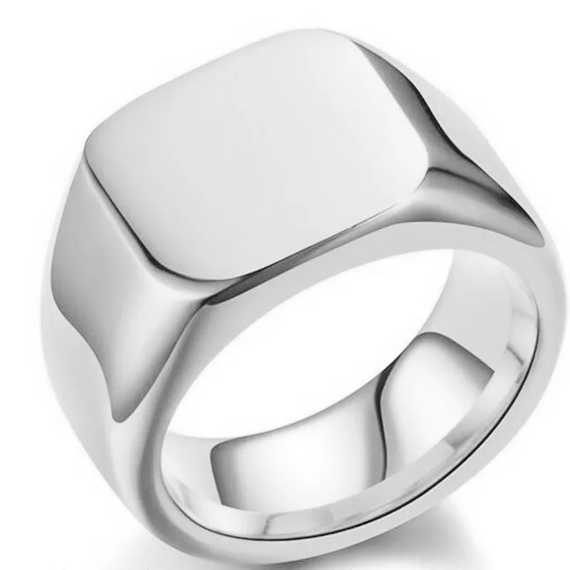 Anelli di barretta quadrati co - Mens Signet Ring recensione e prezzo