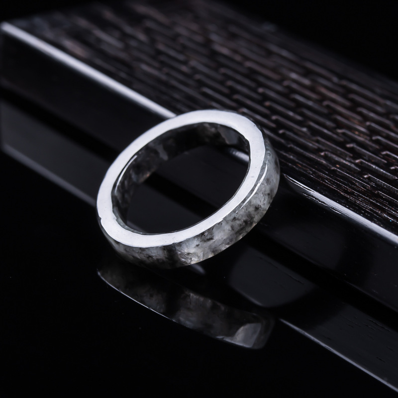 Anello in giadeite nera natura - Jewelry & Watches Spółka Z Ograniczoną Odpowiedzialnością Sp Z Oo recensione e prezzo