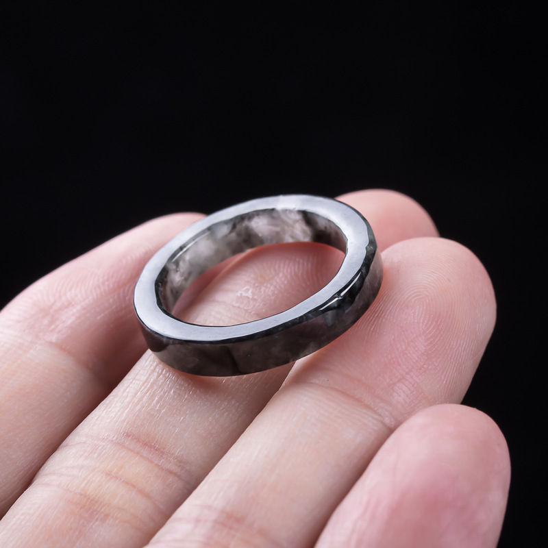 Anello in giadeite nera natura - Jewelry & Watches Spółka Z Ograniczoną Odpowiedzialnością Sp Z Oo recensione e prezzo