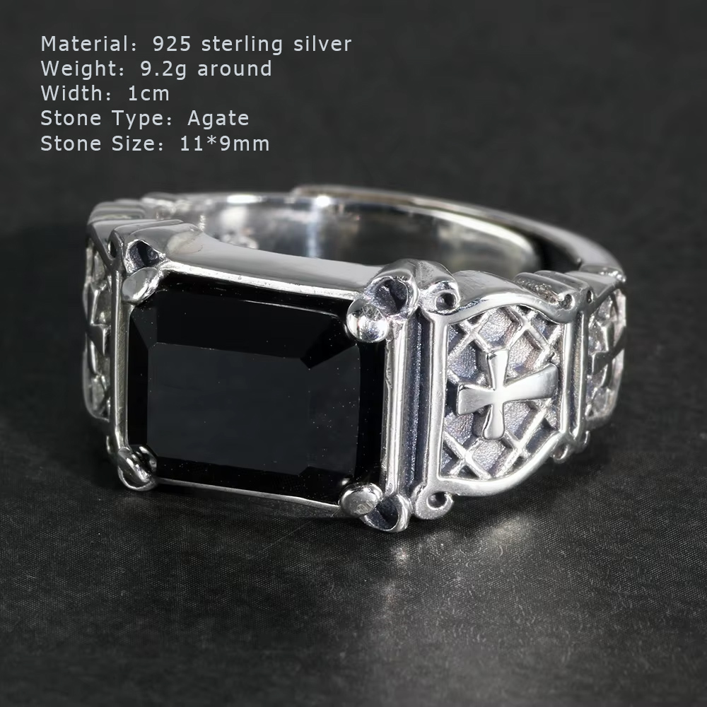 Gioielli vintage punk in argen - Mens Signet Ring recensione e prezzo