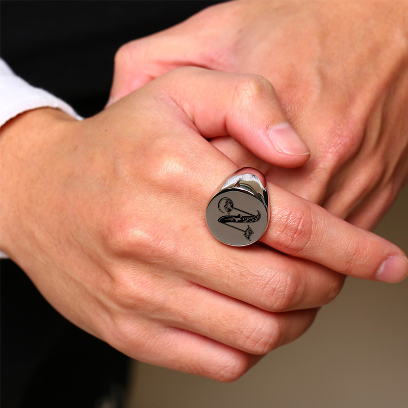 Vnox elegante modello caratter - Mens Signet Ring recensione e prezzo