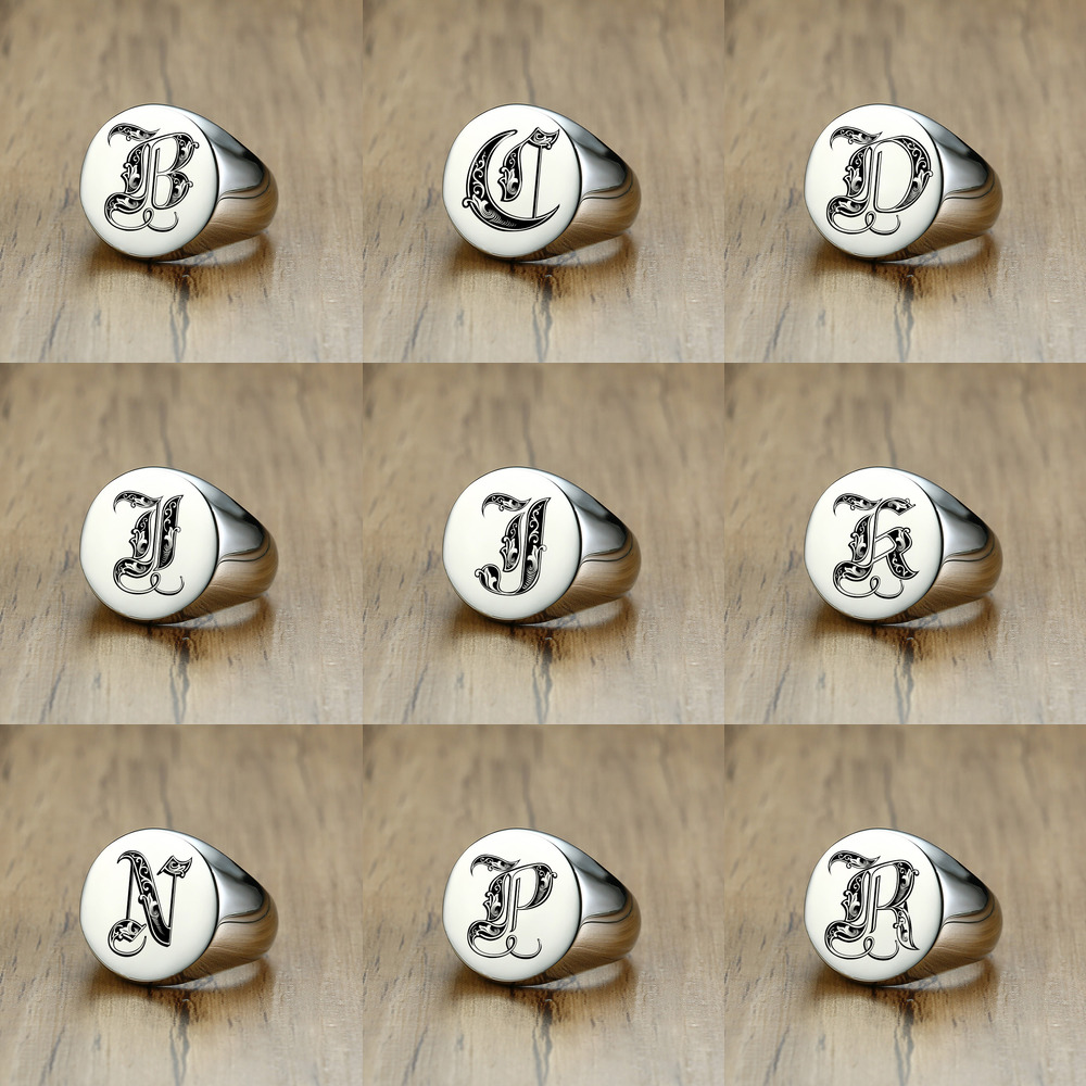 Vnox elegante modello caratter - Mens Signet Ring recensione e prezzo